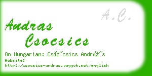 andras csocsics business card